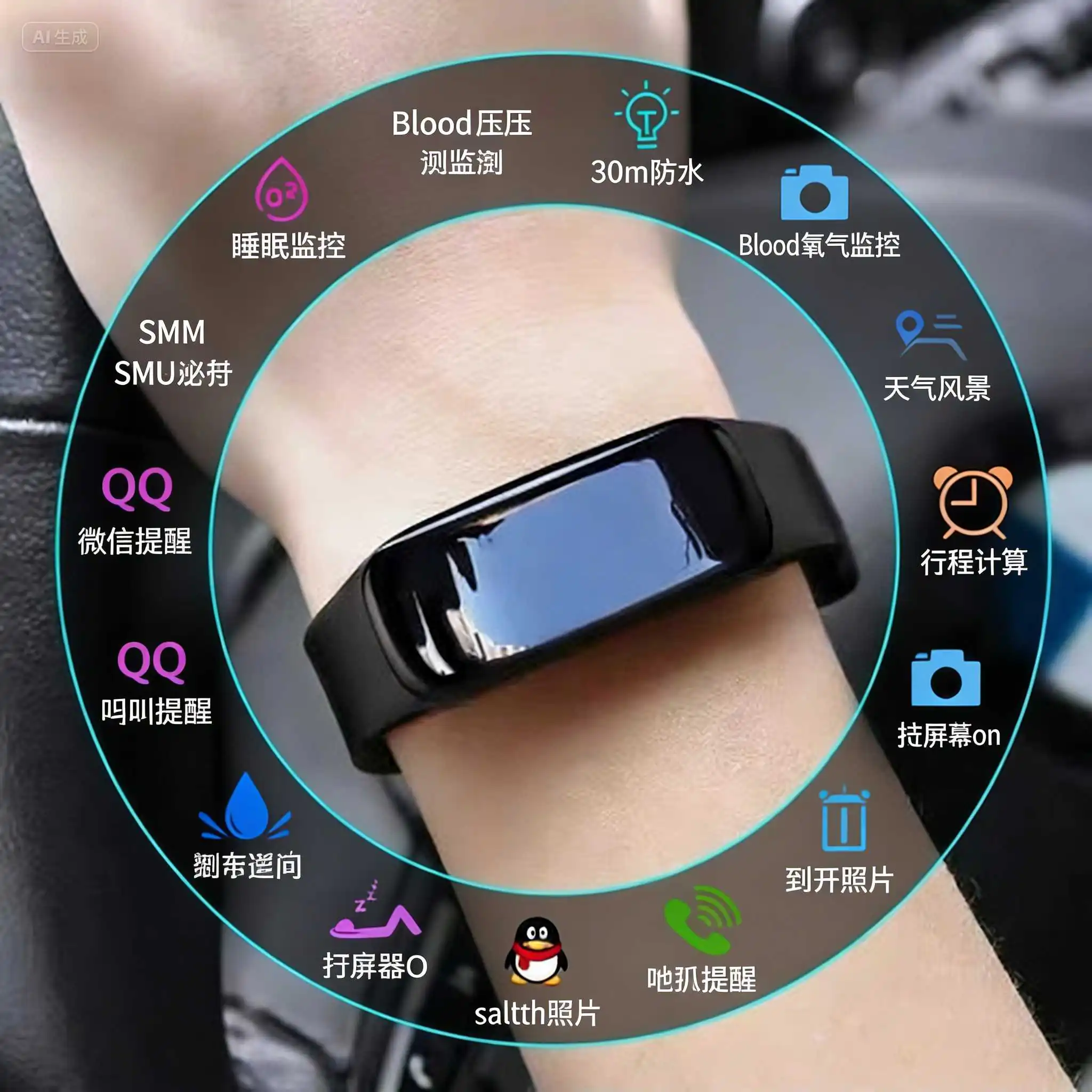 Blood Pool Uric Acid Heart Rate Monitoring and Alert Smartwatc